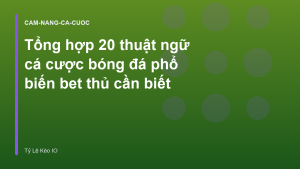Read more about the article Tổng hợp 20 thuật ngữ cá cược bóng đá phổ biến bet thủ cần biết